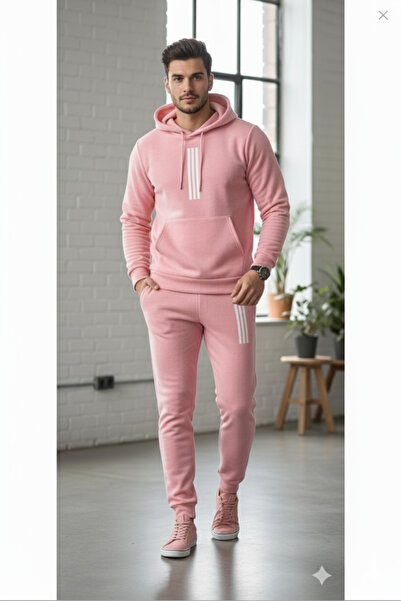 dwnwear Striped Pattern Men's Top and Bottom Set