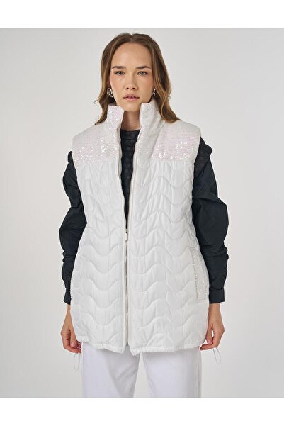 Kayra Kadın Payet Detaylı Şişme Yelek 20017
