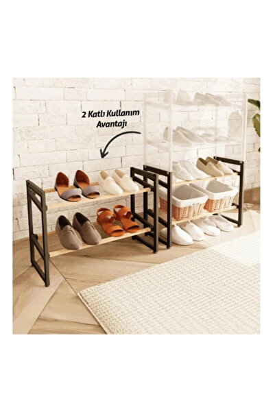 TTT 4 Tier Wooden Shoe Rack