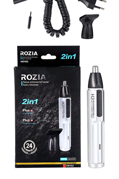 ROZIA ماكينة ٢ في ١ لتشذيب الأنف والأذن والوجه مقاومة للماء للرجال والنساء – ...
