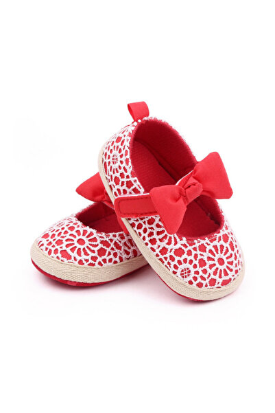 BebeNou Pantofi de bebeluși corai cu dantelă albă MDBM2351-3-p01