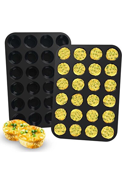Generic 2 Pack Muffin Pan for Baking, 24 Cups Non-Stick Mini Cupcake Baking P...