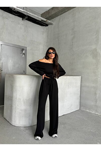 dolu butik Kayik Yaka Tracksuit Set