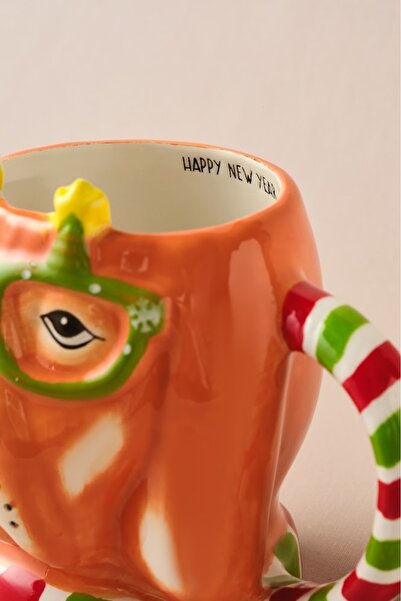 Karaca New Year Yılbaşı Animal Dog & Cat 2'li Mug Seti