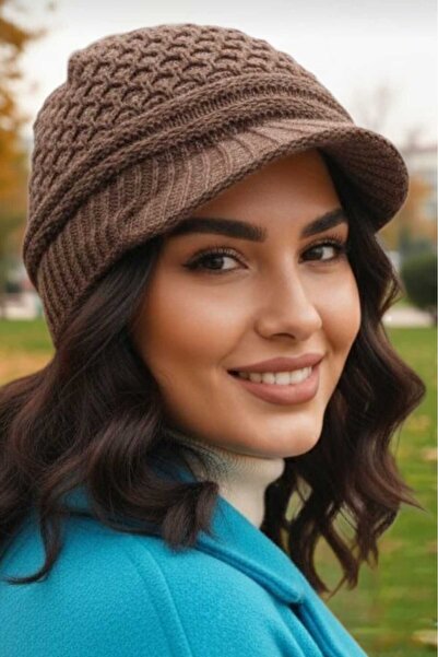 Mood Agenda Women's Double Layered Knitted Beanie Knitwear Beanie