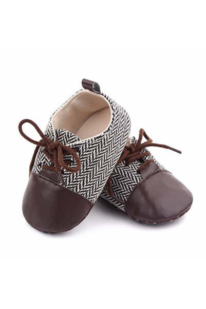 BebeNou Κομψά καφέ και λευκά παπούτσια ζιγκ-ζαγκ ADd2669-1-p10