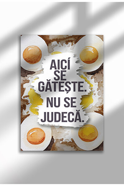 21mxm Unframed Kitchen Canvas Poster - Funny Romanian Quote - Digital Print - Nu se Judeca