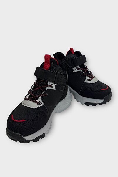 Liger Παιδικές μπότες εξωτερικού χώρου με Velcro, ανθεκτικές στο κρύο ΜΑΥΡΟ - ΜΠΛΕ