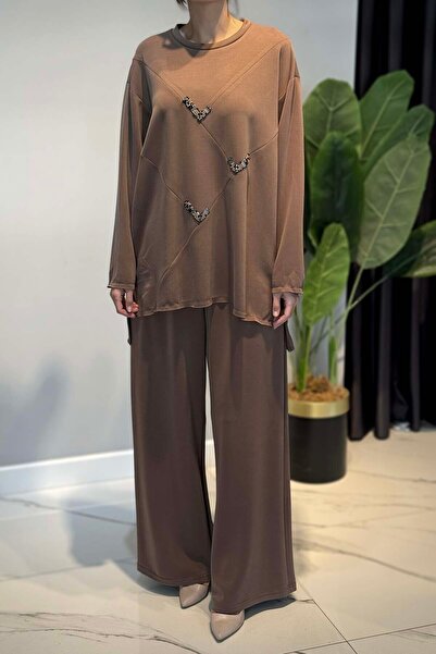 Ceremony V Embroidered Adel Trouser Suit 6948 Brown