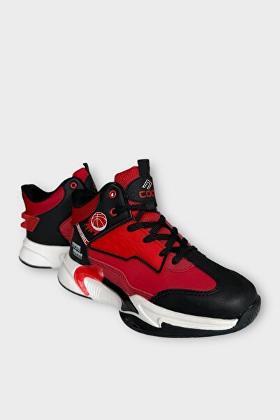 Liger Children's High-Top Basketball Style Sneakers Red
