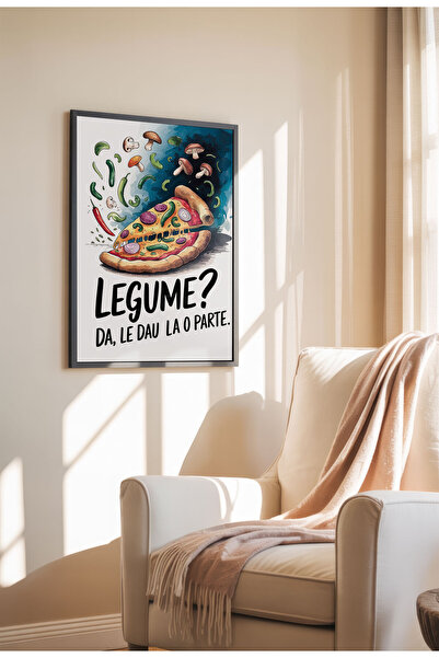 21mxm Unframed Kitchen Canvas Poster - Funny Romanian Quote - Digital Print - Legume - Da