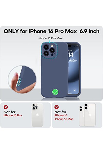 Flippy Husa de Protectie Matte TPU, Flippy, pentru Apple iPhone 16 Pro Max, Albastru