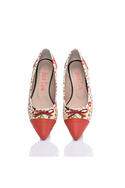 JustBow Printed Women's Ballerinas with Bow Detail