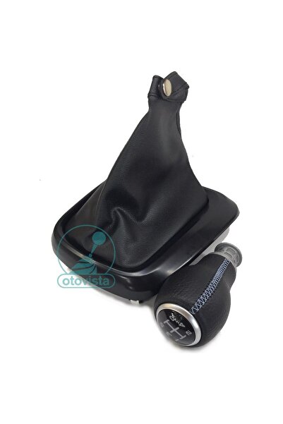 otovista Fiat Egea Leather Gear Shift Knob & Gear Gaiter (Blue Stitched)