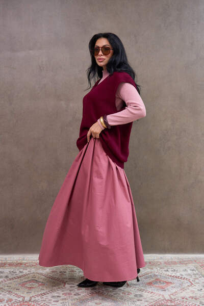 KÜÇÜĞÜM BUTİK Dusty Rose Balloon Skirt