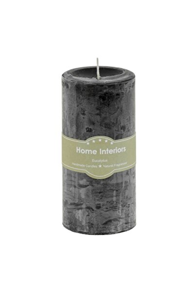 MYONNA IT & E- COMMERCE Paraffin Candle, Home Interiors, Eucalyptus Scent, Black, 6.5x14 cm