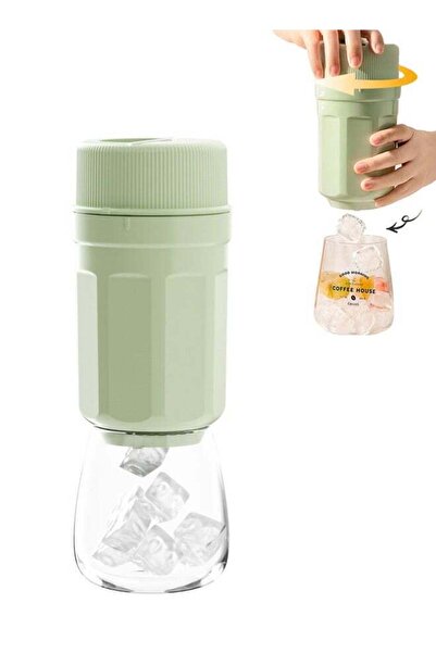 Generic Rotating Ice Dispenser Ice Cube Mould Set with 1 Ice Dispenser and 3 Ice Compartments (Green)