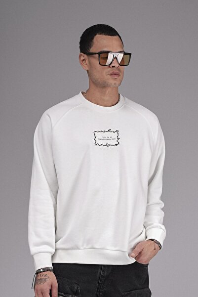 Butik Φούτερ Trend Biz oversized με κεντημένο μανίκι ρεγκλάν