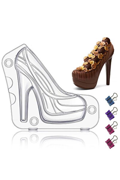 Generic Chocolate High Heel Shoe Mold, Platform Cake Decoration, Large 3D Can...