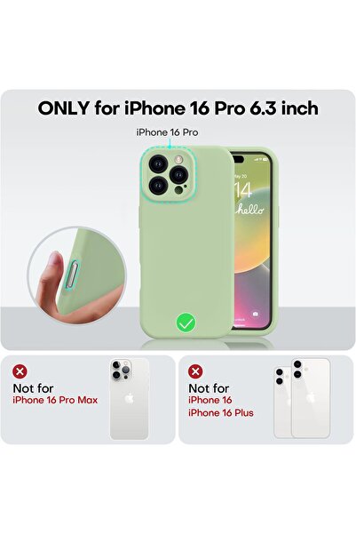Flippy Θήκη προστασίας από ματ TPU, Flippy, για Apple iPhone 16 Pro, πλήρους κάλυψης, πράσινη