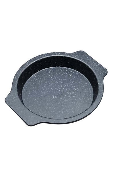 Generic Non-Stick Round Baking Pan With Holder Grey 29cm