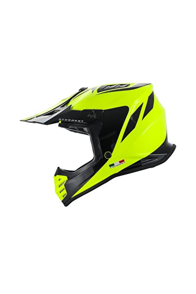 SARİSSA BİSİKLET Sway 618 Startust Children's Cross Helmet Bicycle Motorcycle Enduro Helmet L Size Yellow Children's Helmet