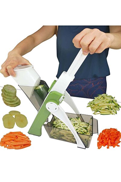 Generic Vegetable Cutter,Multifunctional Vegetable Slicer with Stainless Steel Blades, Manual Food Cutter f