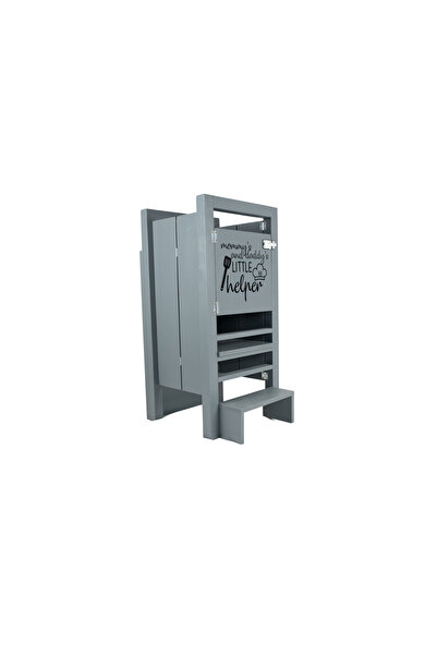 OEM Foldable Activity Tower, Foldable Learning Tower Dark Grey