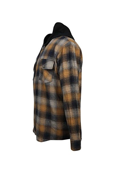 tambattal Large Size Hooded Lumberjack Sweat Plaid (Wide Comfortable Fit)