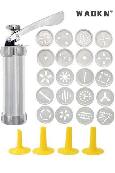 Generic Cookie Press Tool, (with 20 Disc and 4 Nozzles) DIY Cookie Press for ...