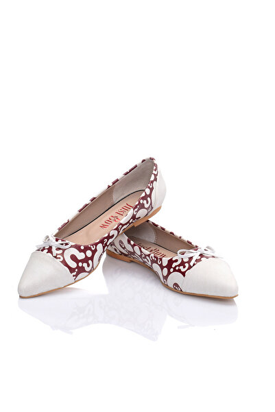 JustBow Printed Women's Ballerinas with Bow Detail