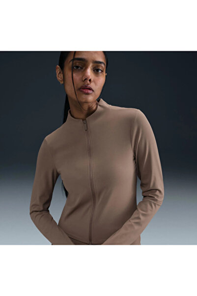 Nike Zenvy Dri-Fit Fz Ls Top Women's Brown Sweatshirt North Sport