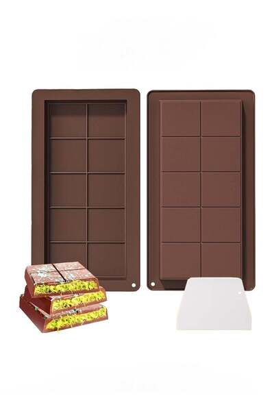 Generic 2 Pack Chocolate Molds Silicone Large Chocolate Bar Molds Deep Chocol...