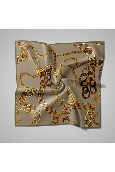 PİRAMİT Naturel Eşarp | Zincir