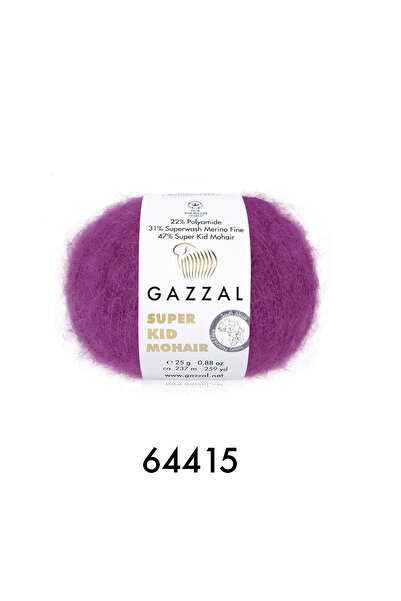 GAZZAL İPLİK خيوط غزال سوبر كيد موهير للحياكة 150 جرام 6×25 جرام 237 متر موهي...