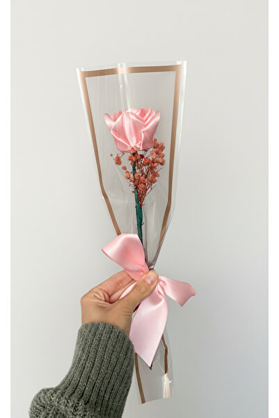 Buketim Seninle 5 Adet Tekli Pembe Solmayan Gül, Hediyelik