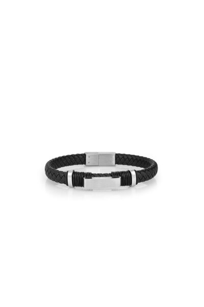 Daniel Klein Bratara neagra, Daniel Klein, pentru barbati, din piele, DKJ.6.10006-1