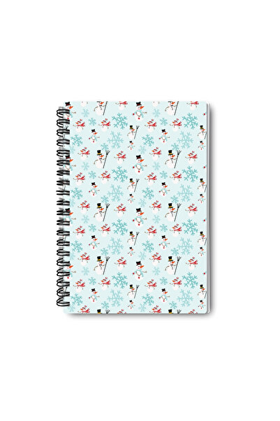 qoeuyl boutique New Year Themed Design Wire Spiral A5 Lined 4-Piece Souvenir, Memory, School Notebook Set