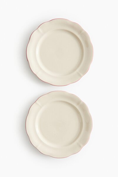 H&M 2’li Stoneware Yemek Tabağı