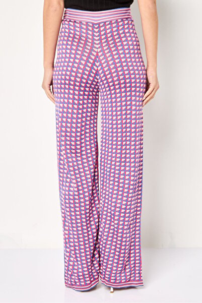 PROMOD Women Regular Fit Allover Print Palazzo Pants, Multicolor
