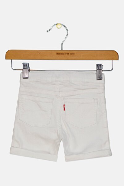 Levi's Toddlers Girl Plain Denim Shorts, White