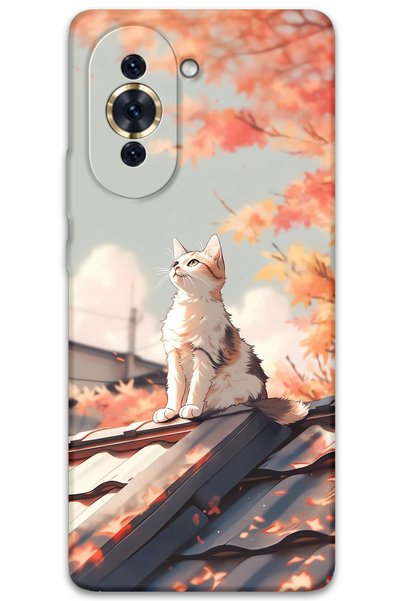 Gramaphone حافظة هاتف متوافقة مع هاتف Huawei Nova 10 بنمط قطة + واقي شاشة - 5784