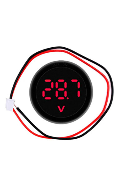 okn teknoloji Yuvarlak Voltmetre Dc 4-100v Kırmızı