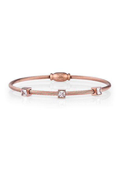 Daniel Klein Bratara auriu rose, Daniel Klein, pentru dama, din otel inoxidabil, DKJ.3.2085-4