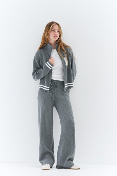 H&M Büzgü Bağlı Triko Pantolon