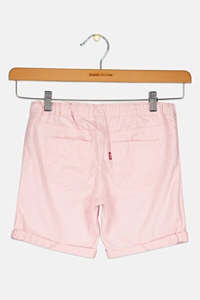 Levi's Kids Girl Plain Regular Denim Shorts, Pink