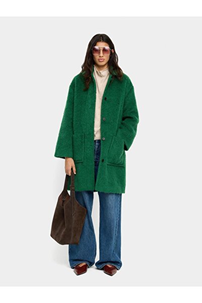 PARFOIS Yün Karışımlı Suni Kürk Efektli Ceket