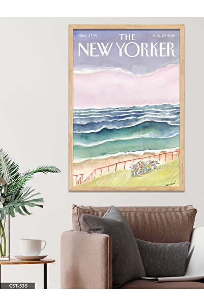 CeSht Poster iz časopisa The New Yorker, jednodijelna slika u drvenom okviru