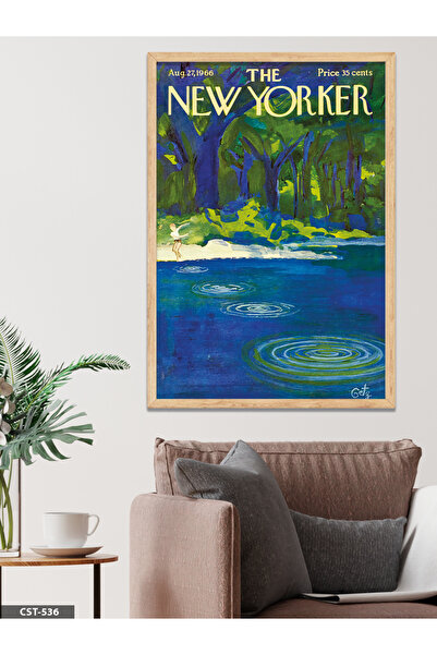 CeSht Poster iz časopisa The New Yorker, jednodijelna slika u drvenom okviru