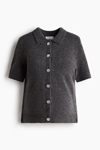 H&M MAMA Suni Elmas Düğmeli Hırka